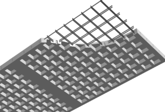 ワッフル型UFC床版